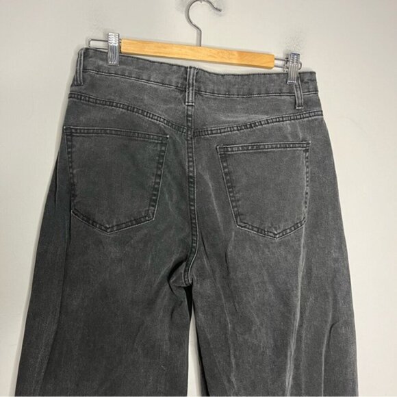 Refuge Denim High Waist Loose Fit Baggy Black Retro Jeans, size 5 - Picture 6 of 12